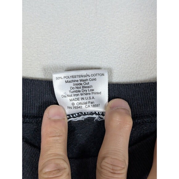 Vtg 90’s Official Fan NFL Carolina Panthers Crewneck Sweater Inaugural Black L - Picture 7 of 10